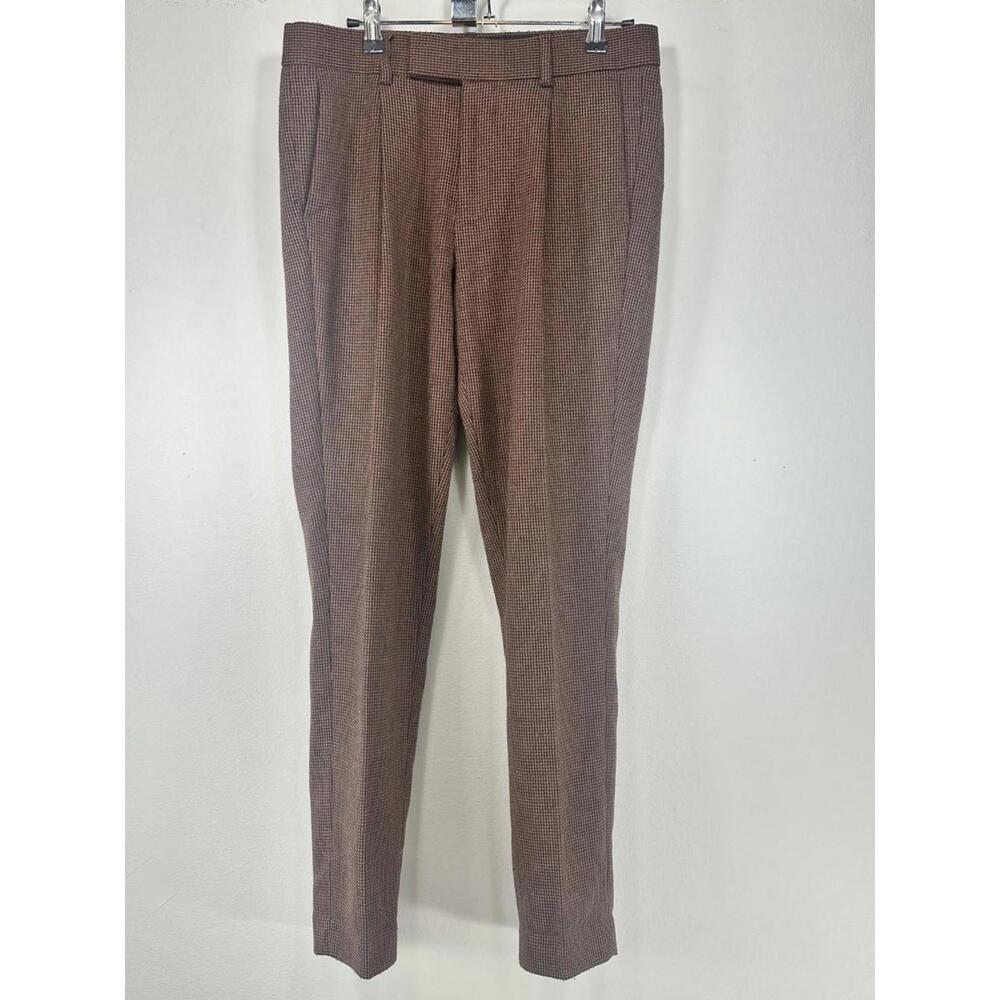 ASOS Men's Brown Plaid Dress Pants